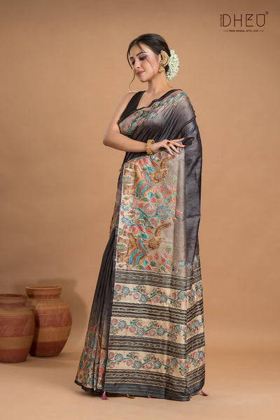 Exclusive Kalamkari Silk Saree