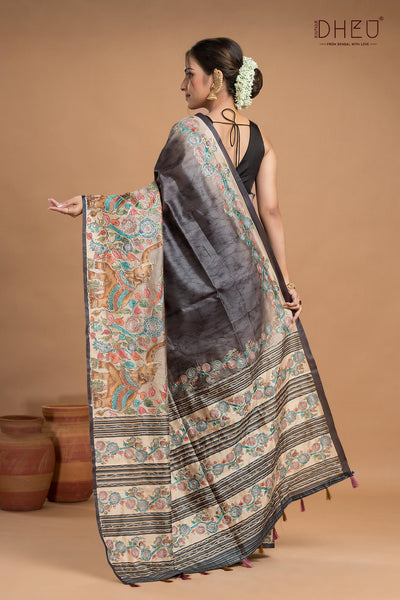 Exclusive Kalamkari Silk Saree
