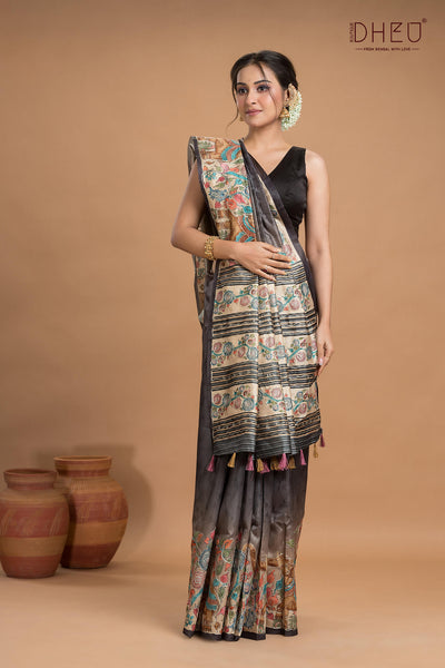 Exclusive Kalamkari Silk Saree