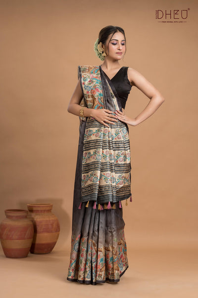 Exclusive Kalamkari Silk Saree