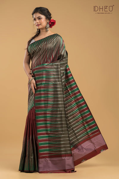 Exclusive Ikkat Silk Saree