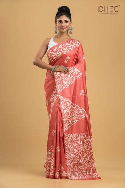 Handloom Printed Silk Saree