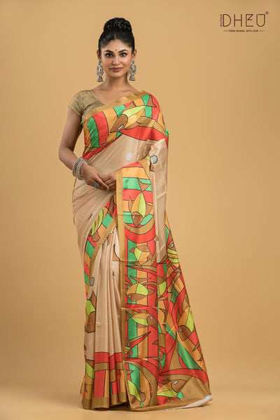 Digital Printed Silk Saree