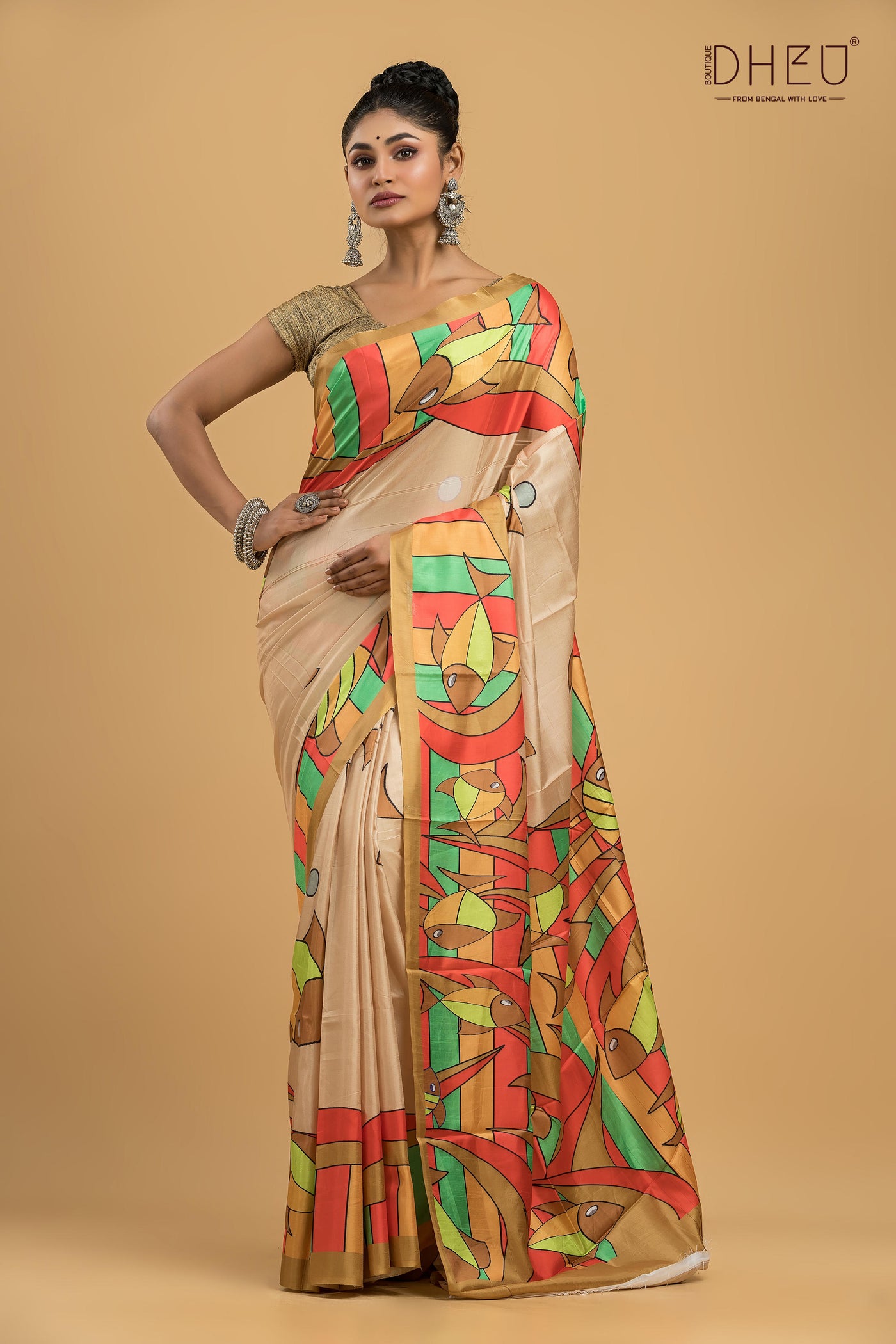 Digital Printed Silk Saree