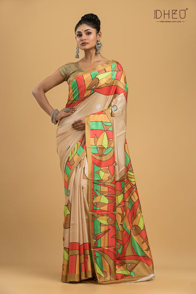 Digital Printed Silk Saree