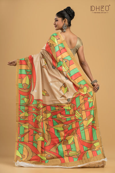Digital Printed Silk Saree