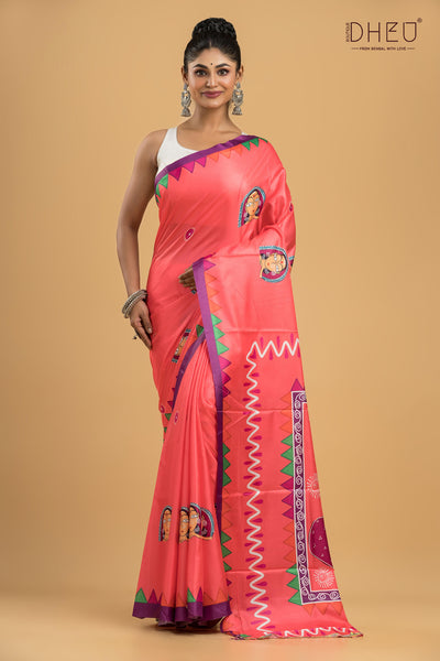Digital Printed Silk Saree