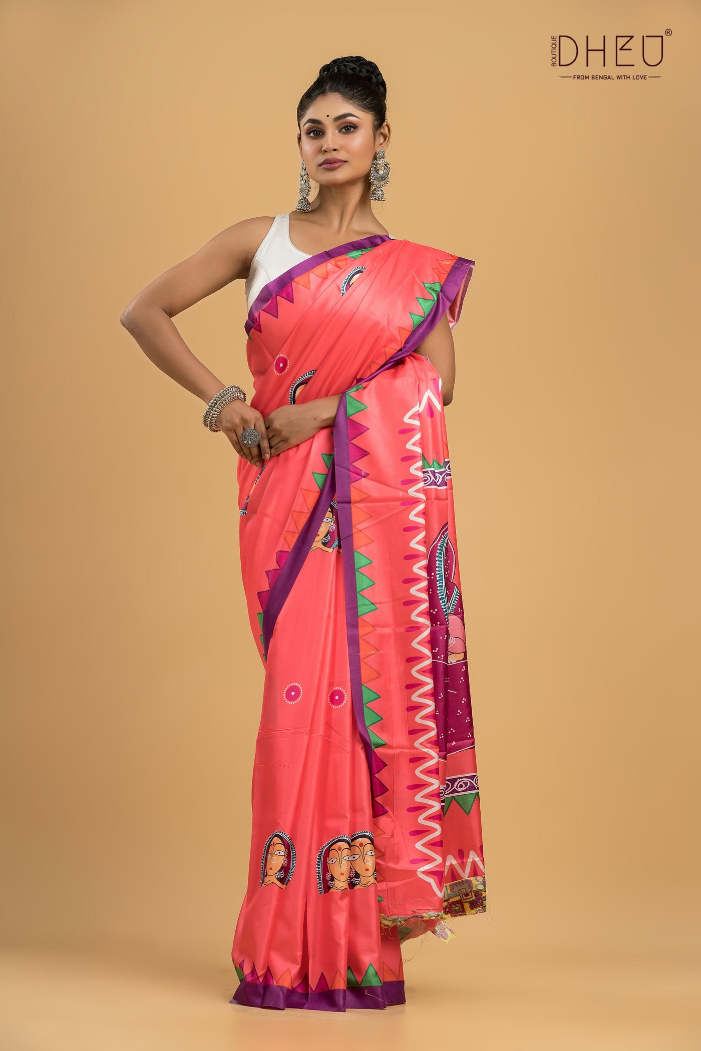 Digital Printed Silk Saree