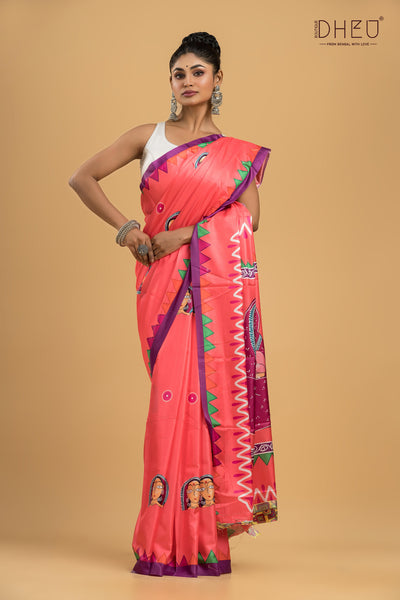 Digital Printed Silk Saree