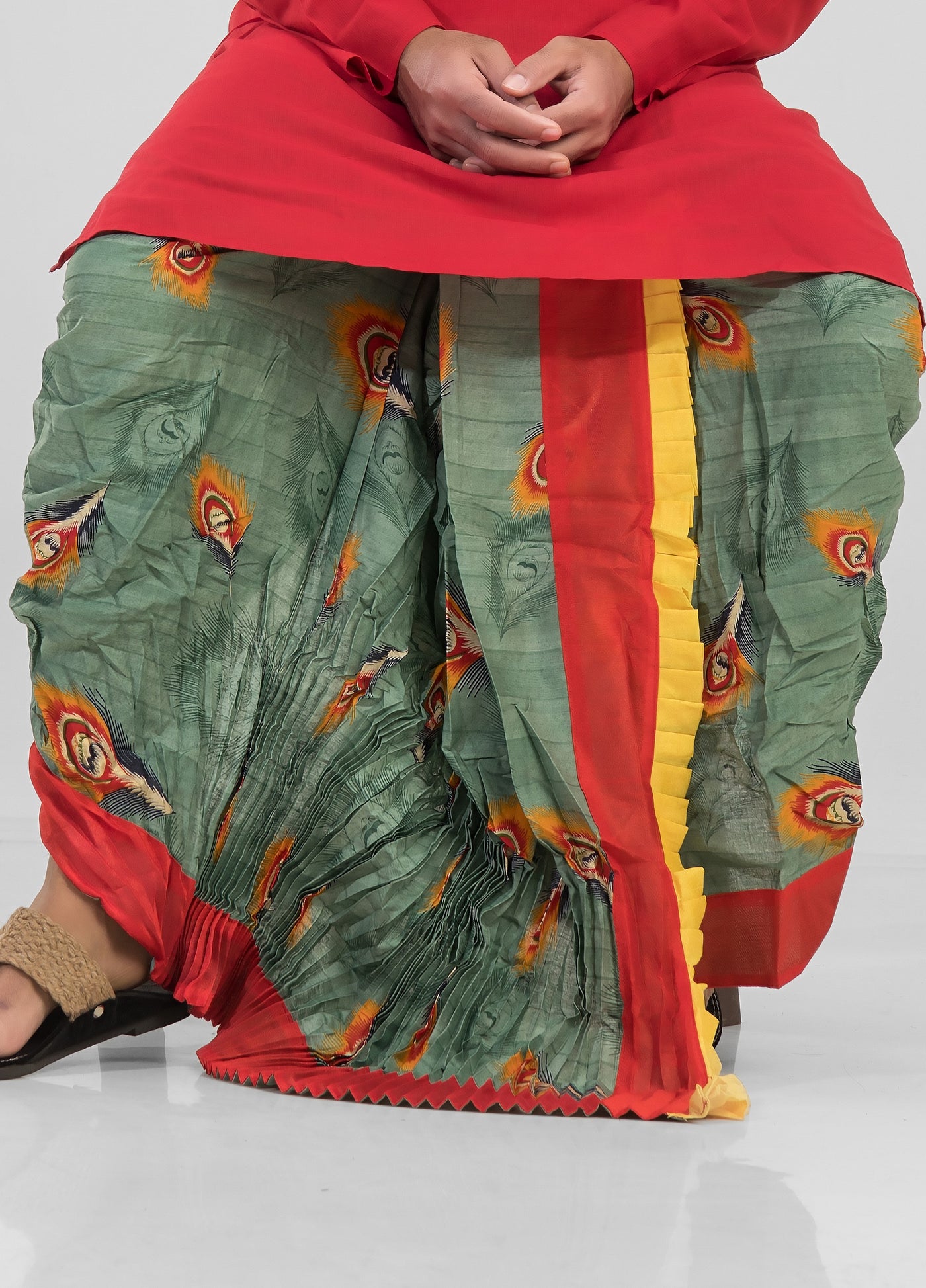 Designer Printed Dhoti- Ready to wear