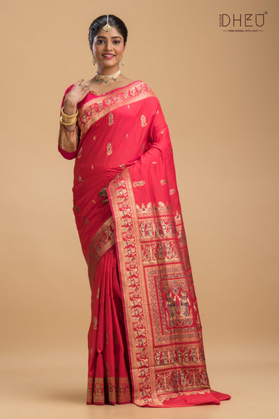 swarnachari blended silk saree at low cost only at dheu.in