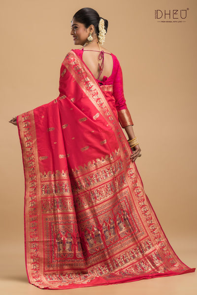 Mukuram - Swarnachari Silk Saree