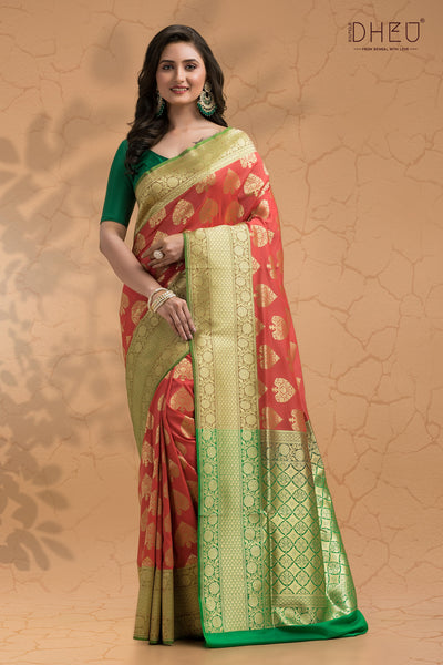 Boumoni- Designer Zardausi Benarasi Saree