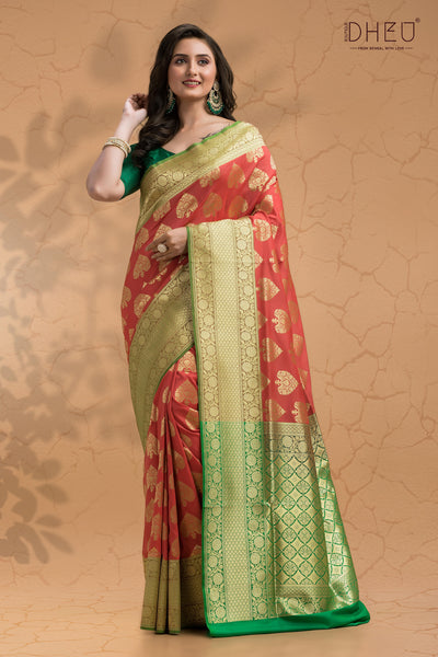 Boumoni- Designer Zardausi Benarasi Saree