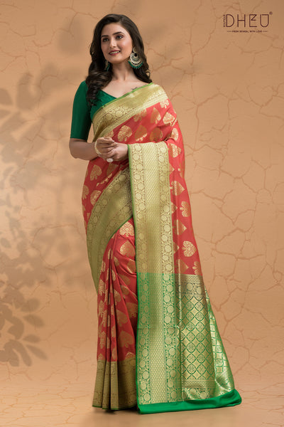 Boumoni- Designer Zardausi Benarasi Saree