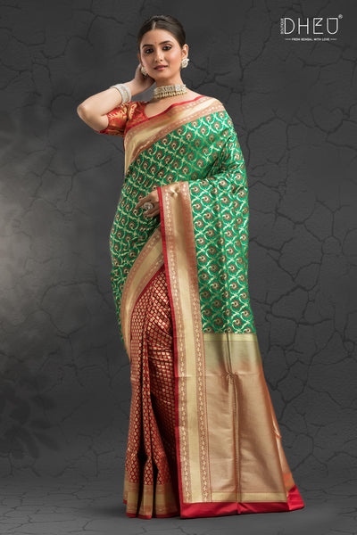 Pure Minakari Opara Bridal Saree