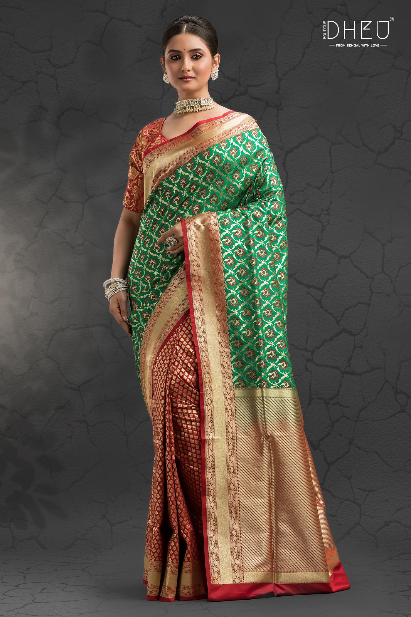 Pure Minakari Opara Bridal Saree