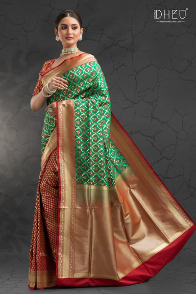 Pure Minakari Opara Bridal Saree