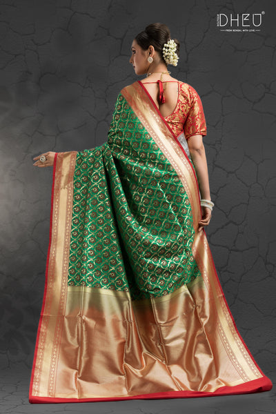 Pure Minakari Opara Bridal Saree