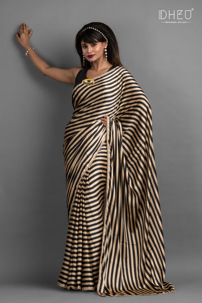 Mona Darling- Dheu Exclusive Printed Satin Saree