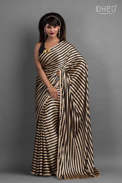 Mona Darling- Dheu Exclusive Printed Satin Saree