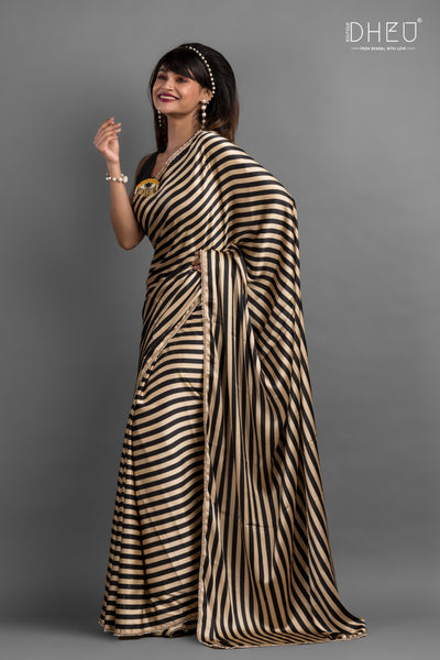 Mona Darling- Dheu Exclusive Printed Satin Saree