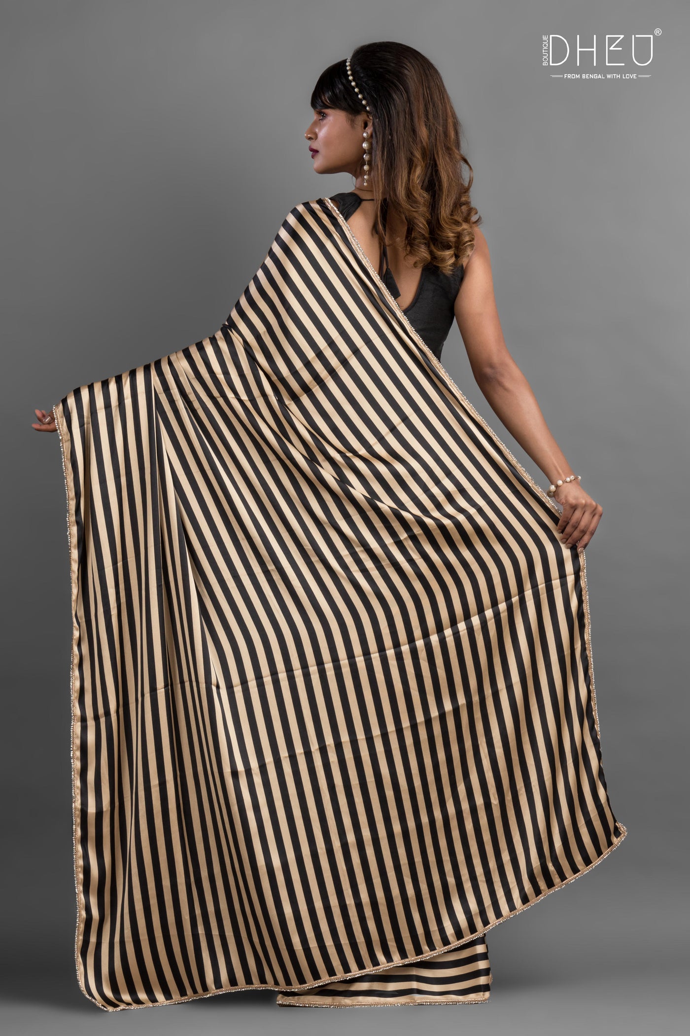 Mona Darling- Dheu Exclusive Printed Satin Saree