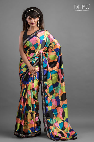 Trincus - Dheu Exclusive Printed Satin Saree