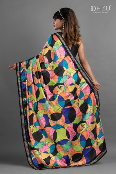 Trincus - Dheu Exclusive Printed Satin Saree