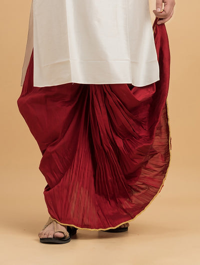 Designer Silk Dhoti- Ready to wear