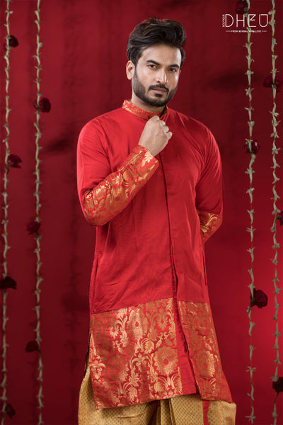 Exclusive Wedding Kurta & Dhoti Full Set