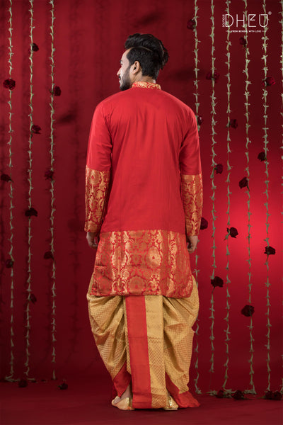 Exclusive Wedding Kurta & Dhoti Full Set