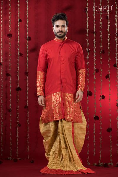 Exclusive Wedding Kurta & Dhoti Full Set