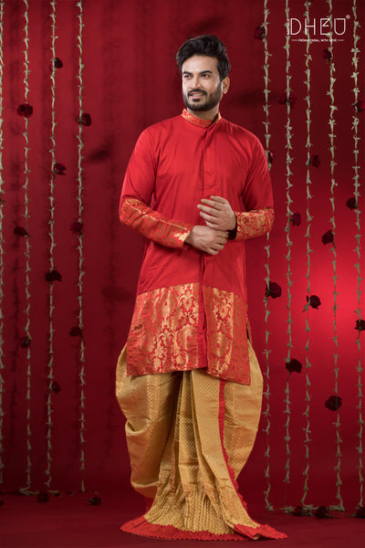 Exclusive Wedding Kurta & Dhoti Full Set