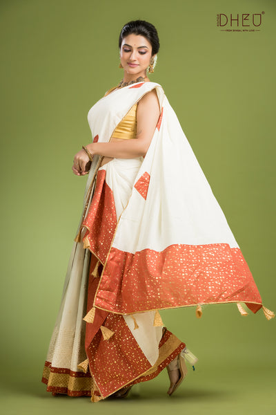Exclusive Designer Mekhela Sador
