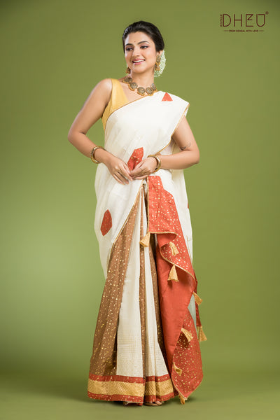 Exclusive Designer Mekhela Sador
