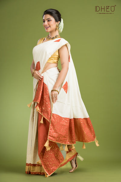 Exclusive Designer Mekhela Sador