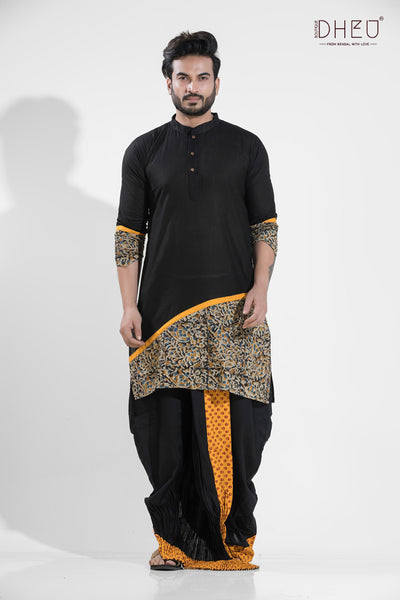 Exclusive Designer Kurta-Dhoti(Optional) Set