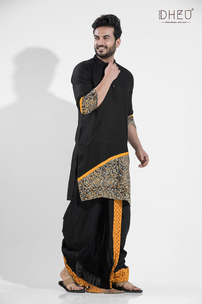 Exclusive Designer Kurta-Dhoti(Optional) Set