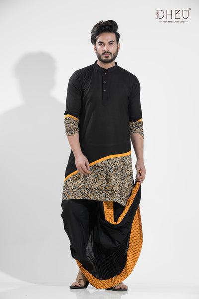 Exclusive Designer Kurta-Dhoti(Optional) Set