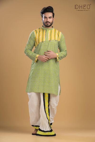 Dheu Exclusive Mekhela & Kurta Couple Set