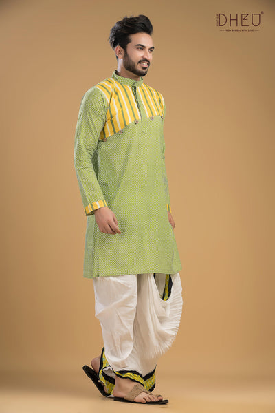 Exclusive Designer Kurta-Dhoti(Optional) Set