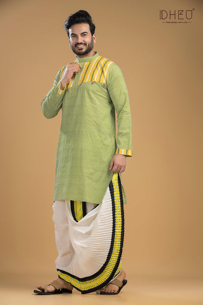 Exclusive Designer Kurta-Dhoti(Optional) Set