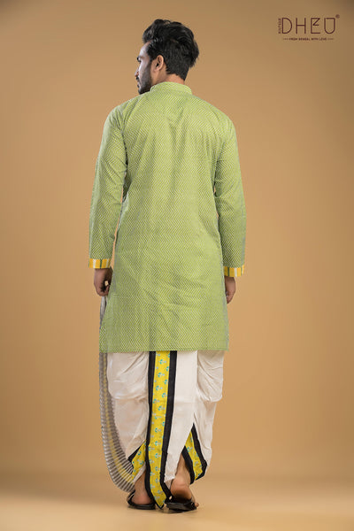 Exclusive Designer Kurta-Dhoti(Optional) Set