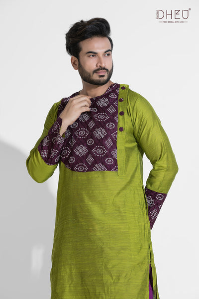 Dheu Exclusive Designer Kurta Dhoti(Optional) Set