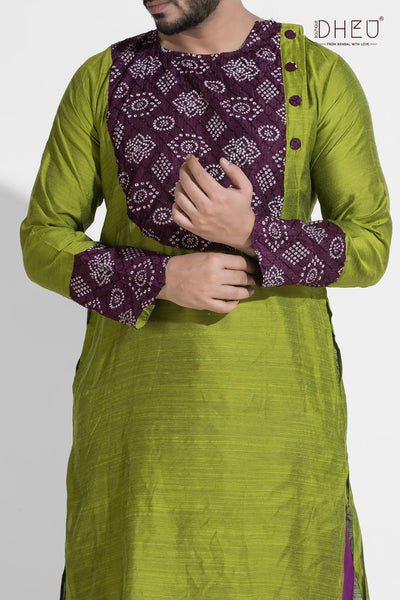 Dheu Exclusive Designer Kurta Dhoti(Optional) Set