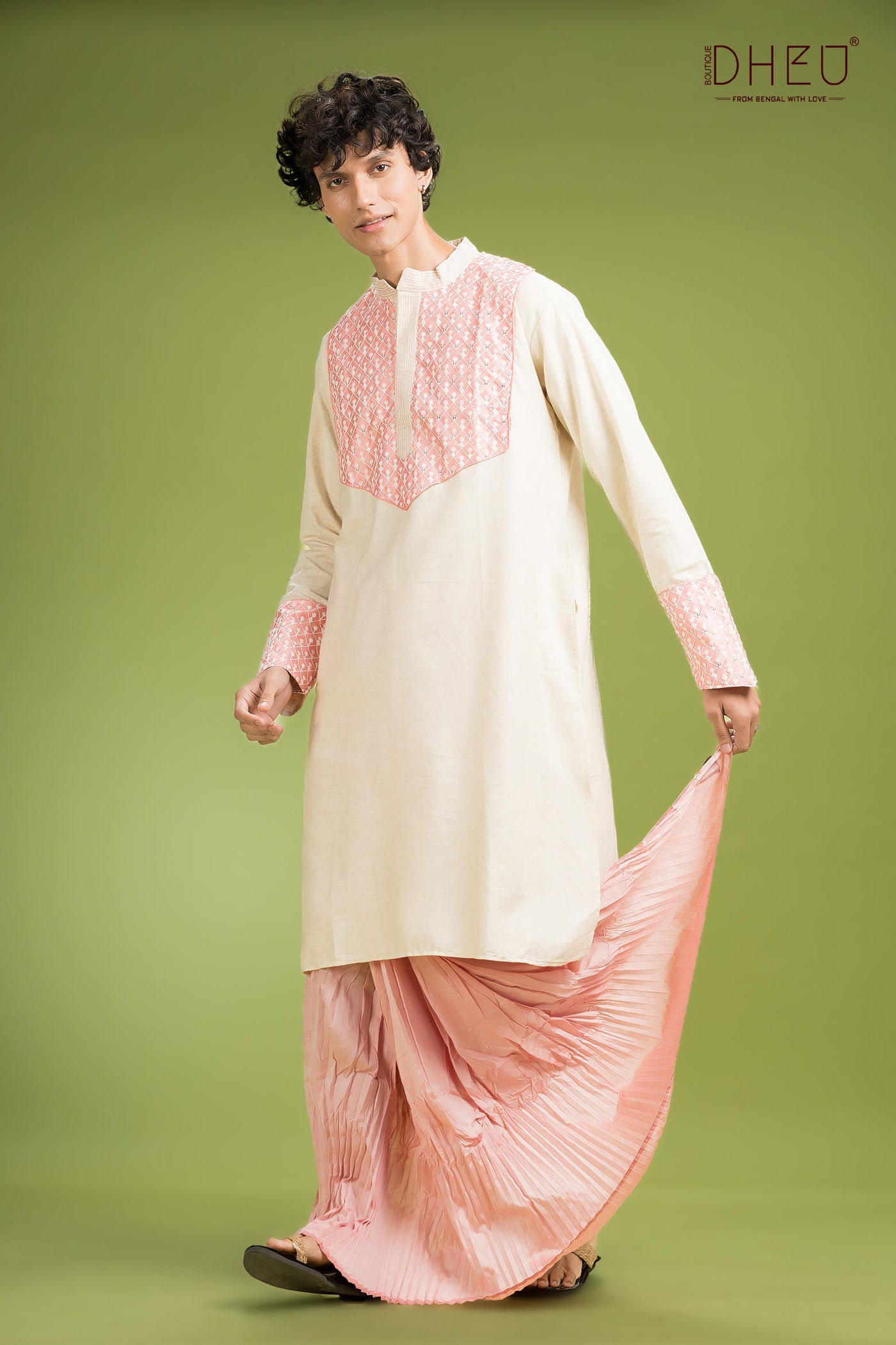 Exclusive Designer Mekhela Couple Set