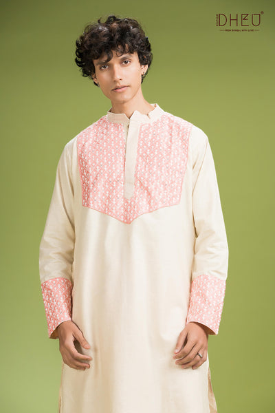 Dheu Exclusive Designer Kurta Dhoti(Optional) Set