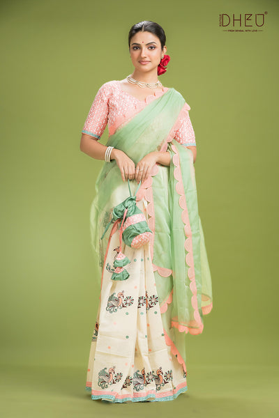 Exclusive Designer Mekhela Couple Set