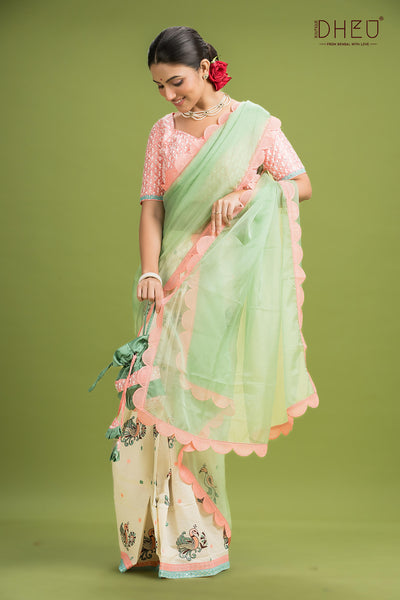 Exclusive Designer Mekhela Couple Set
